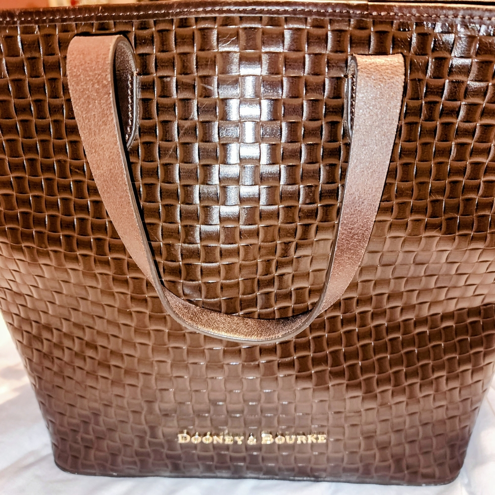 Dooney & Bourke Chocolate Brown Woven Tote